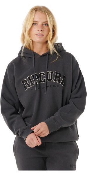 2025 Rip Curl Womens Varsity Hoodie 08HWFL - Washed Black